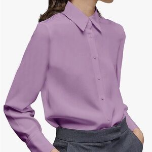 Women's Purple Button-Up Blouse